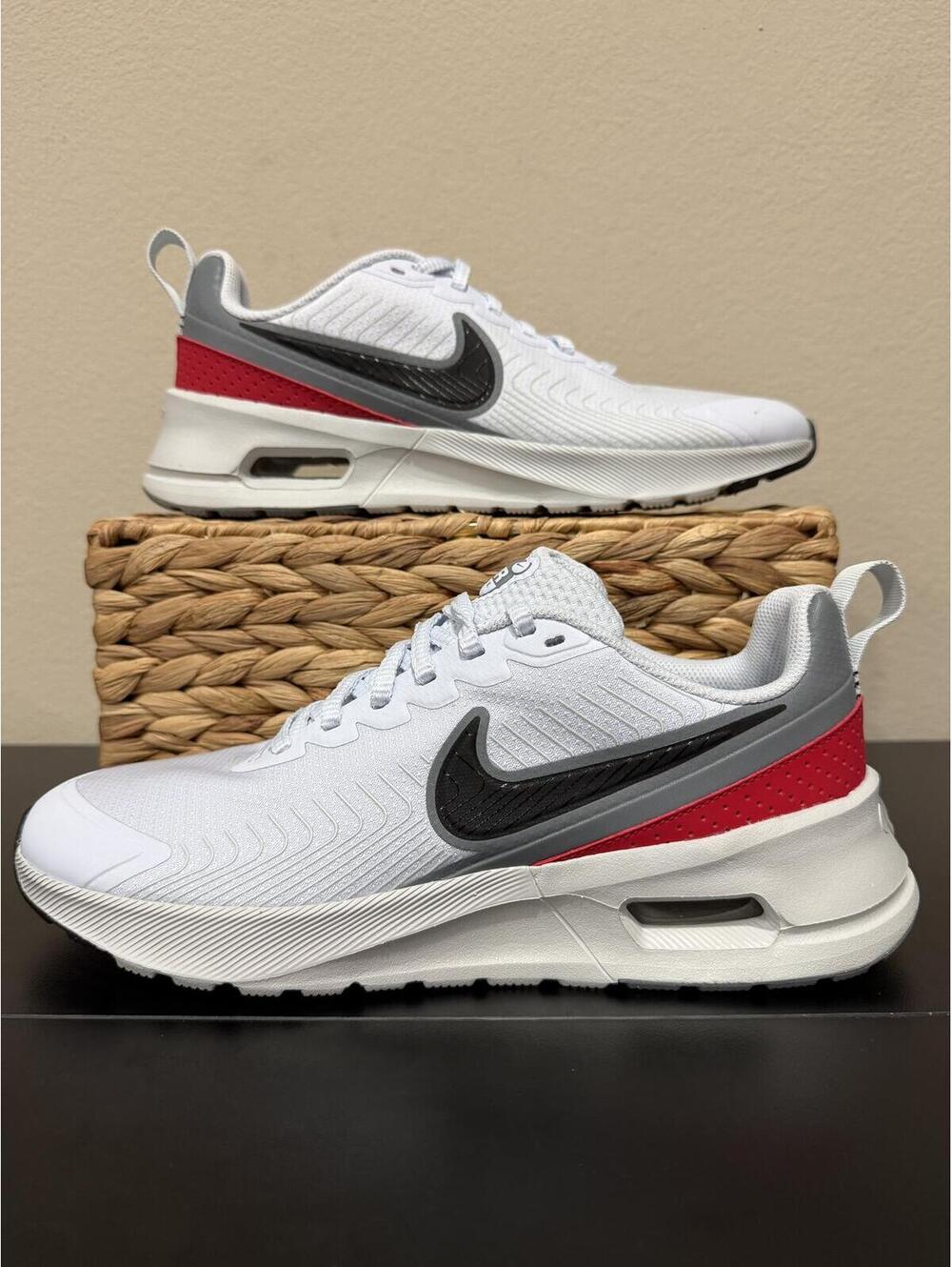 Size 8.5 - Nike Air Max Nuaxis “Football Grey White Gym Red”